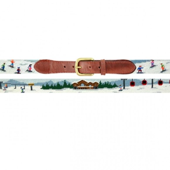 Smathers and Branson Ski Scene Needlepoint Belt 44 (NWT) - Picture 2 of 3